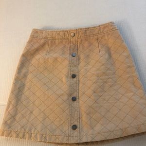 Just In Case Quilted Mini Skirt (Taupe) Fate By LFD Size S
